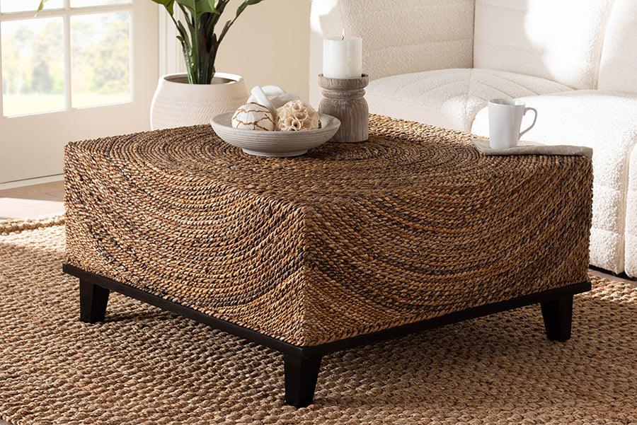 bali & pari Verino Bohemian Natural Seagrass Coffee Table FredCo