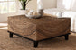 bali & pari Verino Bohemian Natural Seagrass Coffee Table FredCo