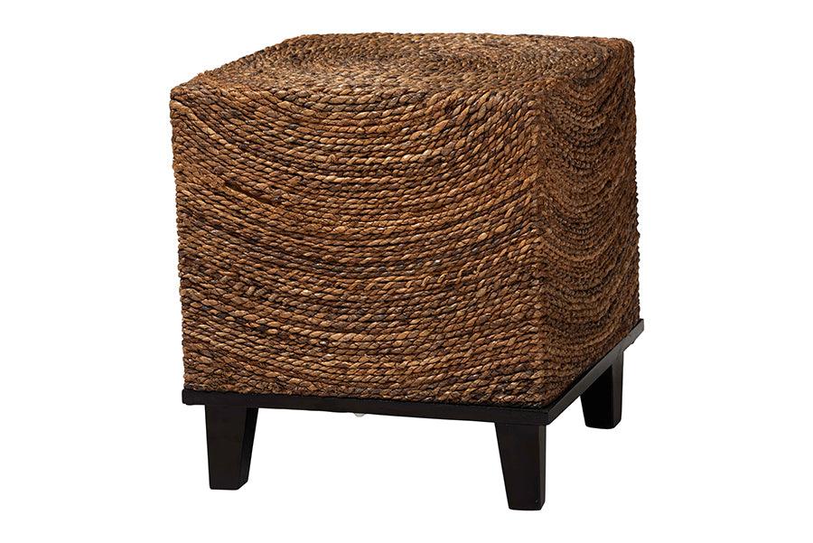 bali & pari Verino Bohemian Natural Seagrass End Table FredCo