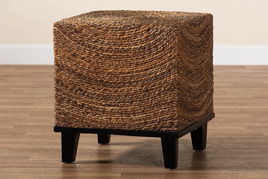 bali & pari Verino Bohemian Natural Seagrass End Table FredCo