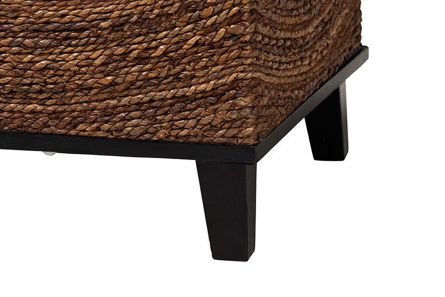 bali & pari Verino Bohemian Natural Seagrass End Table FredCo