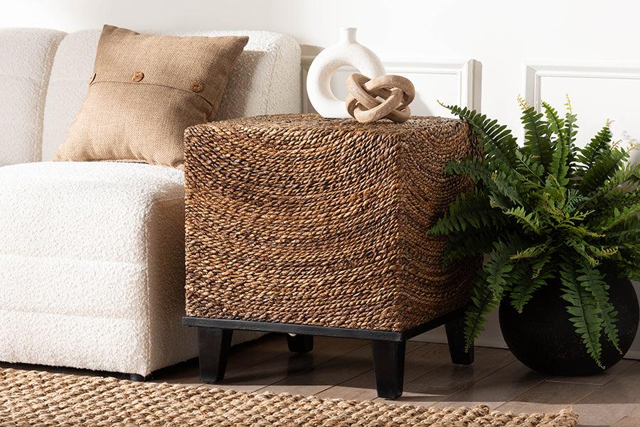 bali & pari Verino Bohemian Natural Seagrass End Table FredCo