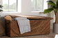 bali & pari Verino Handwoven Seagrass Storage Bench with Removable Lid - Rustic Wicker Trunk Chest for Entryway, Living Room, or Bedroom Organization FredCo
