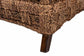 bali & pari Vevina Modern Bohemian Dark Brown Mahogany Wood and Woven Seagrass Arm Chair FredCo