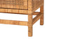 bali & pari Vivan Bohemian Honey Rattan and Mahogany Wood 3-Drawer Storage Cabinet FredCo