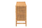 bali & pari Vivan Bohemian Honey Rattan and Mahogany Wood 3-Drawer Storage Cabinet FredCo