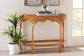 bali & pari Wakana Modern Bohemian Natural Brown Rattan Console Table FredCo