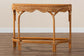 bali & pari Wakana Modern Bohemian Natural Brown Rattan Console Table FredCo