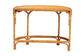 bali & pari Wakana Modern Bohemian Natural Brown Rattan Console Table FredCo