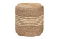 bali & pari Wickham Modern Bohemian Natural Brown Seagrass Ottoman Footstool FredCo