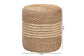 bali & pari Wickham Modern Bohemian Natural Brown Seagrass Ottoman Footstool FredCo