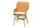 bali & pari Wistan 5-Piece Rattan Dining Set - Round Wicker Table with Pedestal Base and 4 Armchairs, Handwoven Boho Coastal Style for Dining, Kitchen or Sun Room, Light Honey FredCo