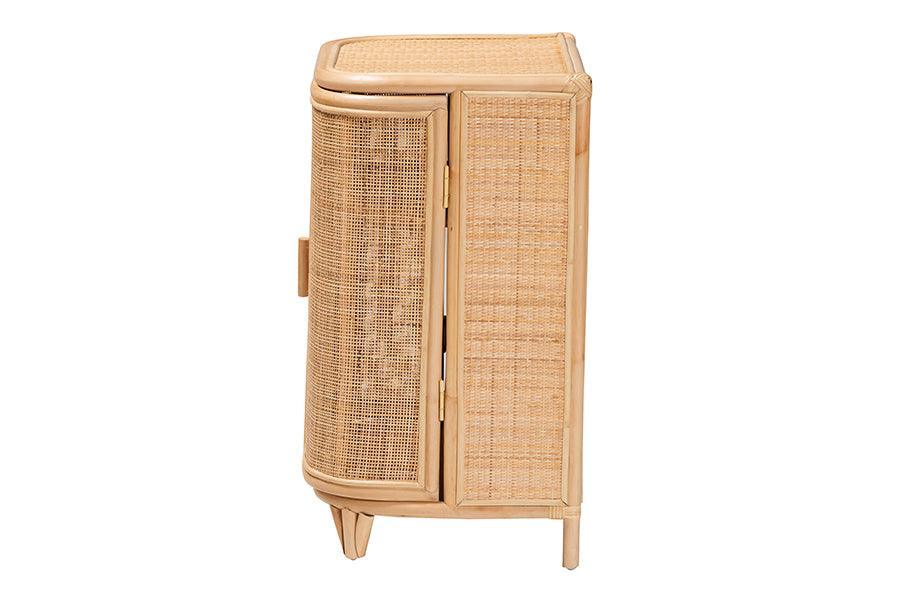 bali & pari Yanka Bohemian Natural Rattan Storage Cabinet FredCo