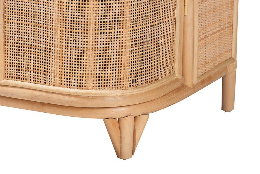 bali & pari Yanka Bohemian Natural Rattan Storage Cabinet FredCo