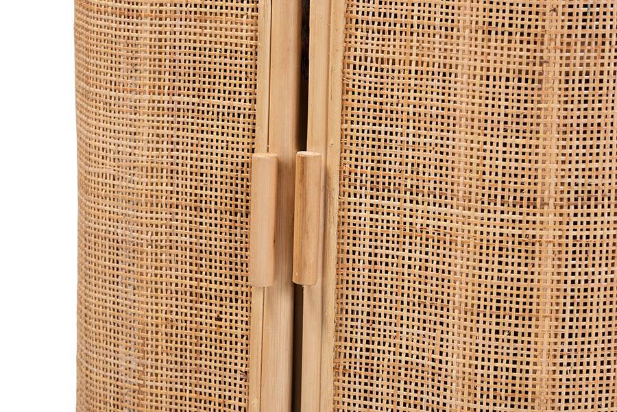 bali & pari Yanka Bohemian Natural Rattan Storage Cabinet FredCo