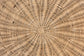 Bali & Pari Ying Large Round Natural Rattan Ottoman with Cushion – Handwoven Pleated Skirt Coffee Table or Extra Seating FredCo