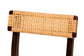 bali & pari Zaila Bohemian Light Honey Rattan and Dark Brown Wood Dining Chair FredCo