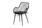 Ballerina Modern Bohemian Black Finished Wood and Rattan 5-Piece Dining Set FredCo