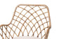 Ballerina Modern Bohemian Greywashed Rattan and Natural Brown Finished Mahogany Wood 5-Piece Dining Set FredCo