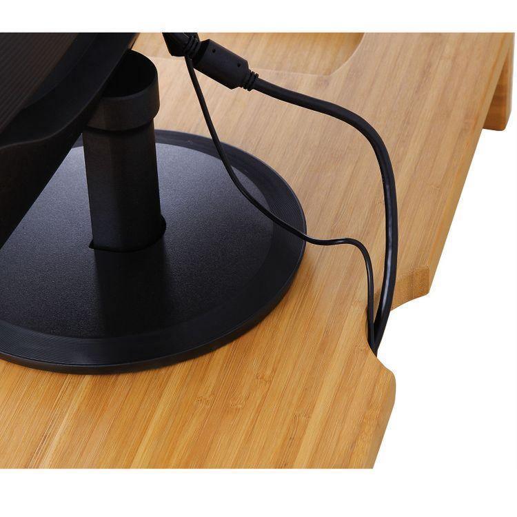 Bamboo Monitor Stand Organizer FredCo