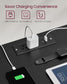 Bamboo Nightstand with Charging Station Ink Black FredCo