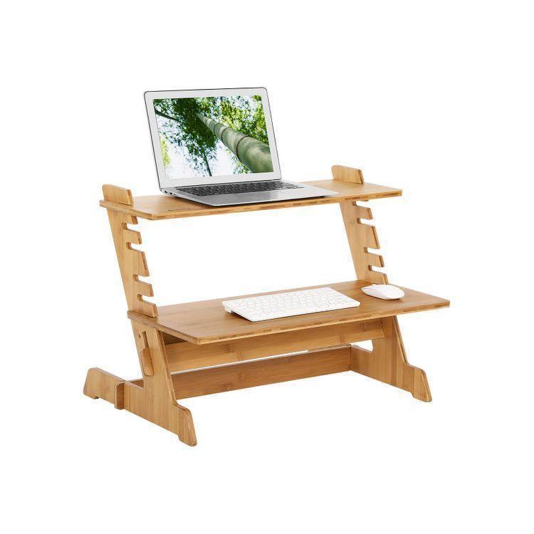 Bamboo Standing Computer Desk FredCo