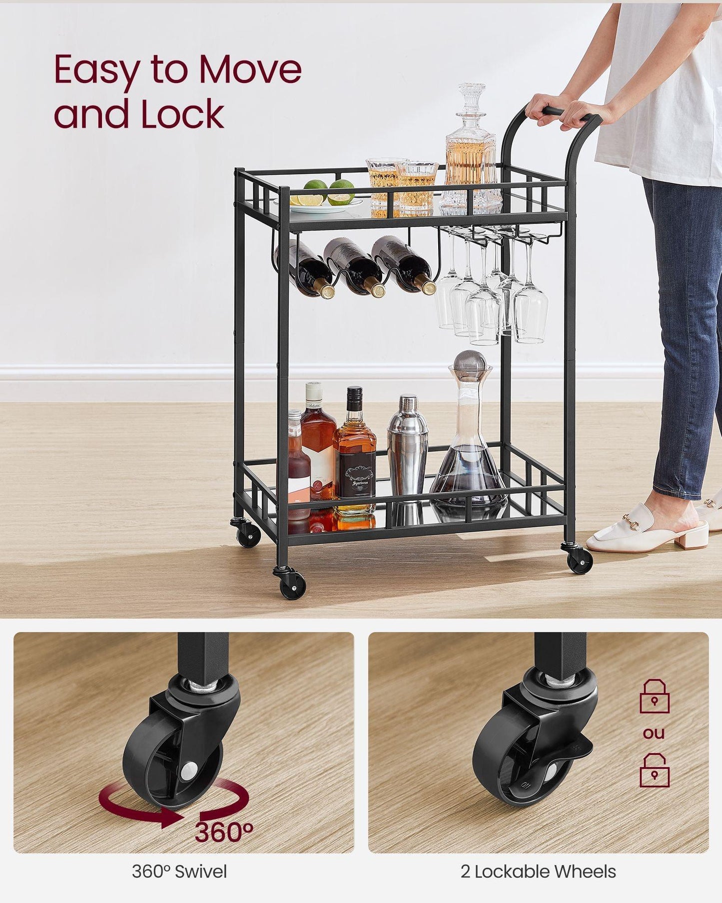 Bar Cart Black FredCo
