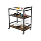 Bar Cart with Storage Shelf FredCo