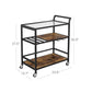 Bar Cart with Storage Shelf FredCo
