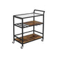 Bar Cart with Storage Shelf FredCo
