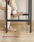 Bar Table with Metal Frame Ebony Black and Black FredCo