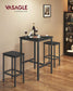 Bar Table with Metal Frame Ebony Black and Black FredCo