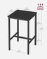 Bar Table with Metal Frame Ebony Black and Black FredCo