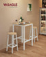 Bar Table with Metal Frame Oak Beige and White FredCo