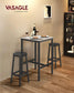 Bar Table with Metal Frame Vintage White and Black FredCo