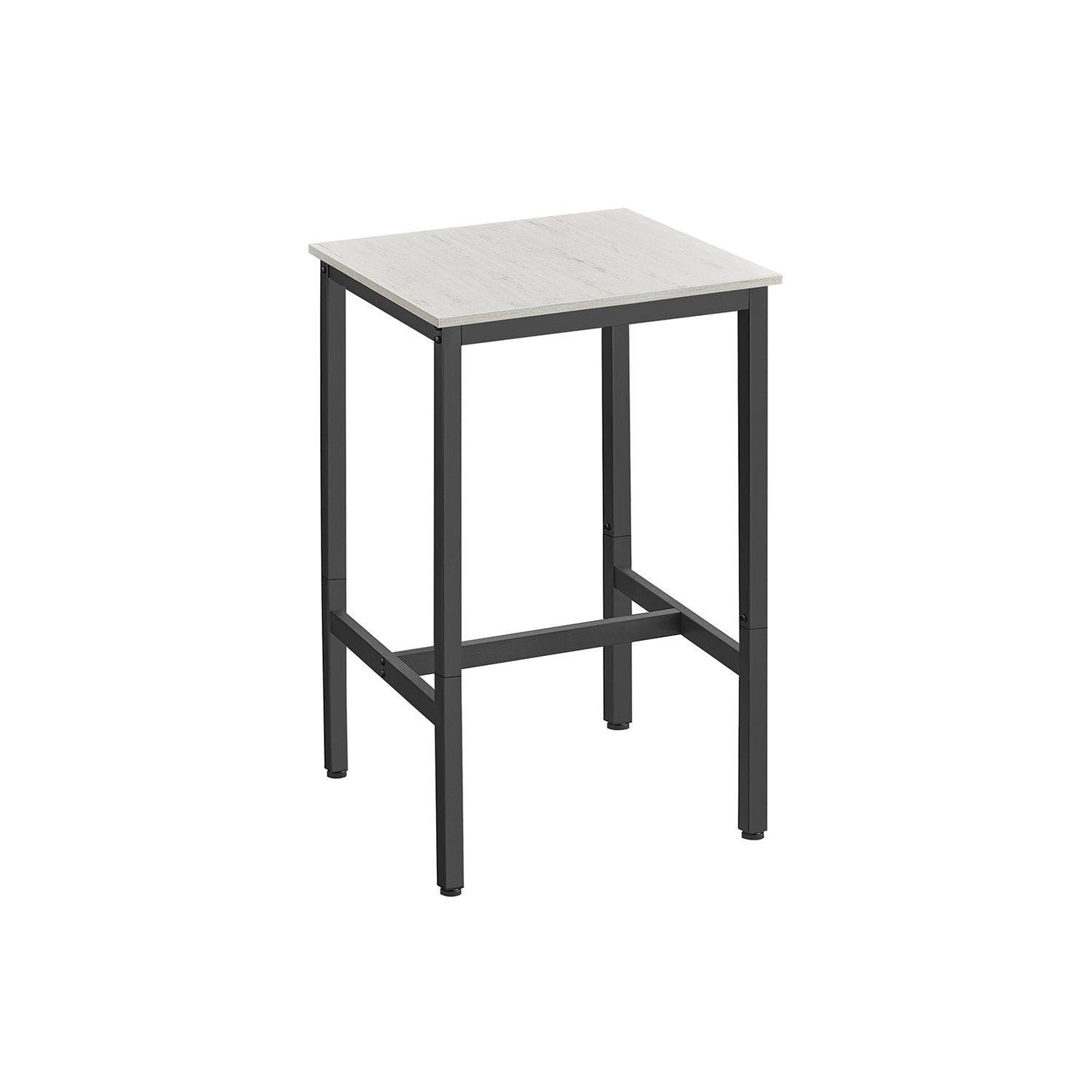 Bar Table with Metal Frame Vintage White and Black FredCo
