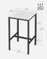 Bar Table with Metal Frame Vintage White and Black FredCo