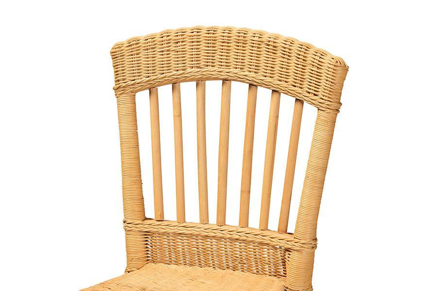 Barito Modern Bohemian Natural Rattan Counter Stool FredCo