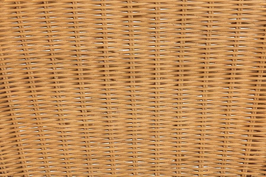 Barito Modern Bohemian Natural Rattan Counter Stool FredCo