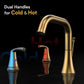Bathroom Faucet 3 Hole, Brushed Gold Widespread 8 Inch with Pop Up Drain Assembly FredCo