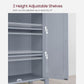 Bathroom Floor Storage Cabinet Mystic Gray FredCo