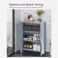 Bathroom Floor Storage Cabinet Mystic Gray FredCo