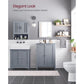 Bathroom Floor Storage Cabinet Mystic Gray FredCo