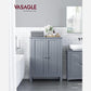 Bathroom Floor Storage Cabinet Mystic Gray FredCo