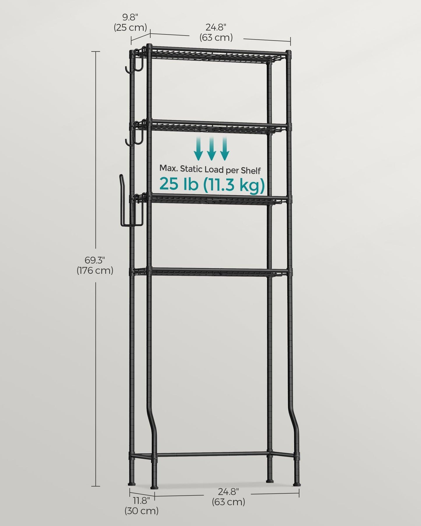 Bathroom Metal Storage Shelf FredCo