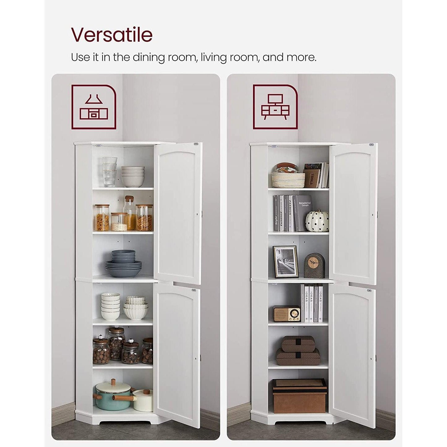 Bathroom Storage Cabinet with 4 Adjustable Shelves FredCo
