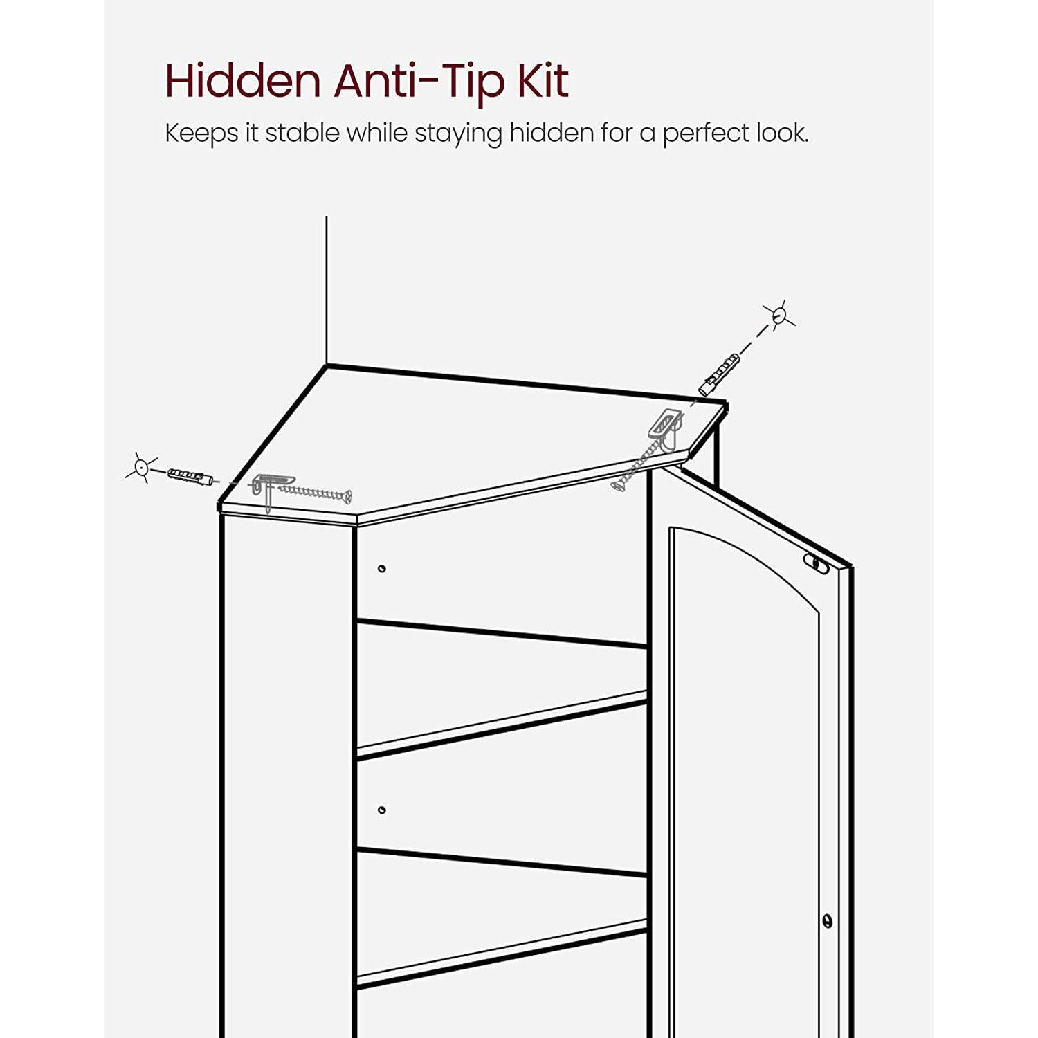 Bathroom Storage Cabinet with 4 Adjustable Shelves FredCo