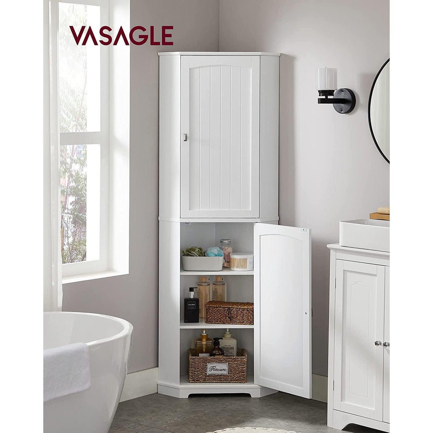 Bathroom Storage Cabinet with 4 Adjustable Shelves FredCo