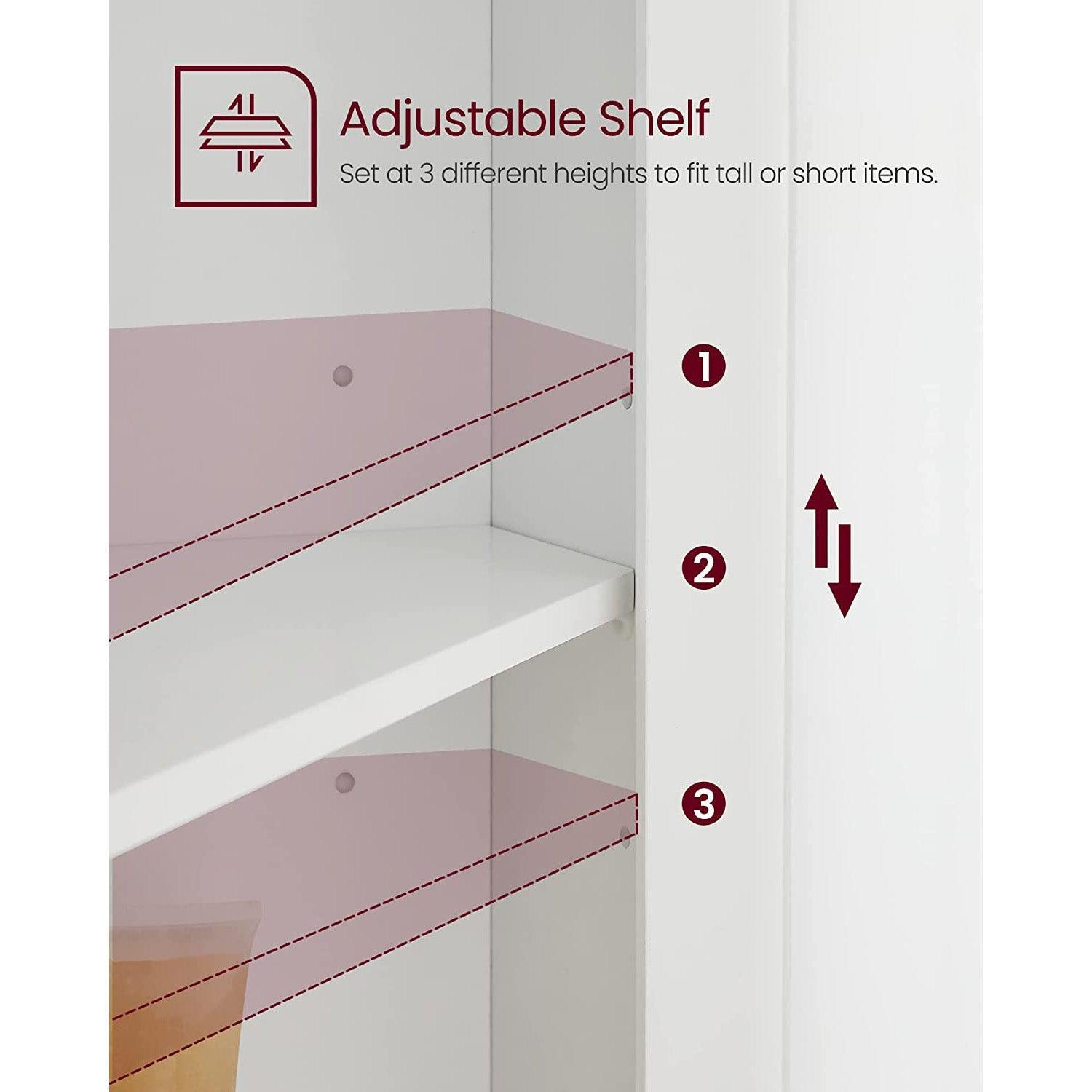 Bathroom Storage Cabinet with 4 Adjustable Shelves FredCo