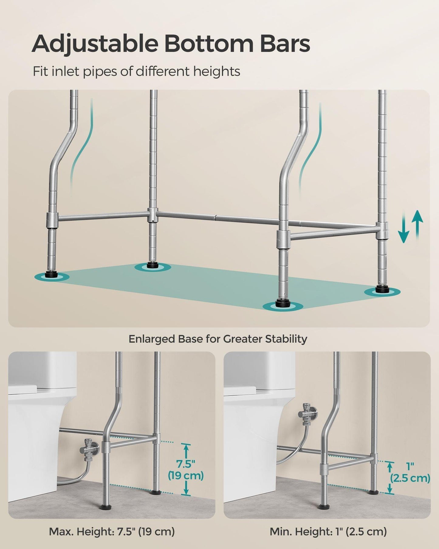 Bathroom Storage Shelf Gray FredCo